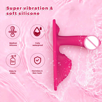Vibrateur Dildo Papillon Portable pour Culotte, à Télécommande par Application, pour Position Assise et Vibrations, avec Fonction de Friction et de Poussée, pour Adultes, à Fixation sur Selle de Vélo