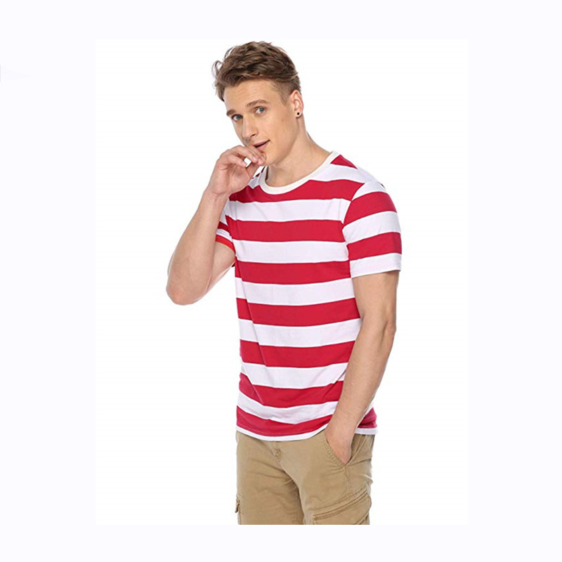 Red White Striped T-shirts China Trade 