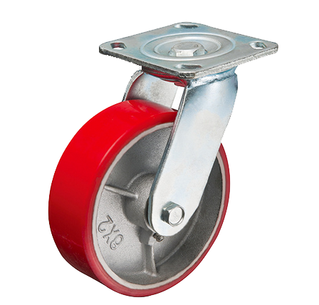 Factory Price Heavy Duty Good 4/5/6/8 Inch PU / TPR / Rubber Industrial Castor Truckle,swivel Type Heavy Duty Caster Wheels