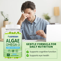 Compléments alimentaires en gommes d'algues oméga-3 végétaliennes OEM, soutiennent la santé du cerveau et des yeux, alternative végétale à l'huile de poisson, gommes d'algues oméga-3 végétaliennes