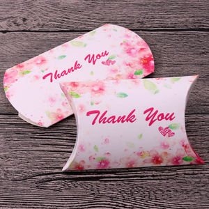 批发定制结婚糖果盒糖果巧克力纸枕头盒热卖派对谢谢小礼品枕头盒 - Product Image 1