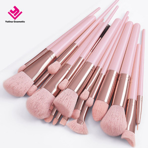 Yalina Bộ 20 Chiếc Cọ Trang Điểm Nhãn Hiệu Riêng Có Tay Cầm Màu Hồng Bộ Dụng Cụ Trang Điểm Phấn Mắt Tạo Khối Nền Tảng Logo Tùy Chỉnh - Product Image 3