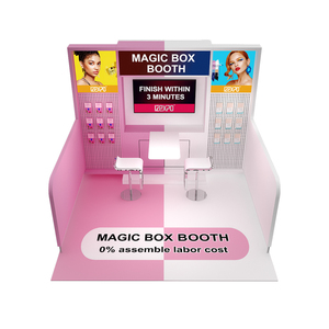 Stand de Exhibición Plegable Portátil de <span class=keywords><strong>Madera</strong></span> con Diseño Personalizado, Resistente al Agua, Sistema de Stand Rápido sin <span class=keywords><strong>Herramientas</strong></span>, 30 Segundos, para Ferias Comerciales - Product Image 4
