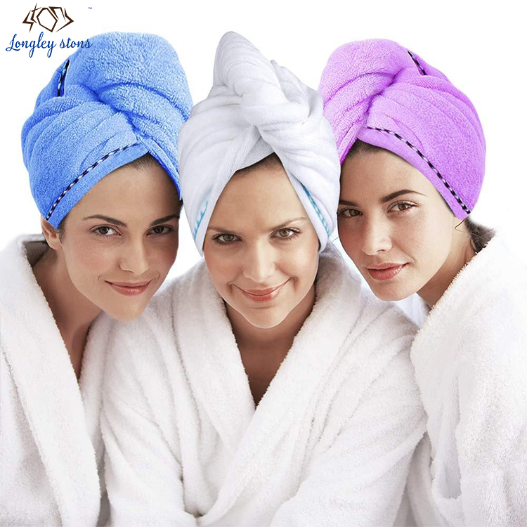 Супервпитывающий женский тюрбан из микрофибры для сухих волос с индивидуальным логотипом