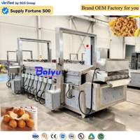 Machine à frire industrielle Baiyu pour la production de poulet frit, de produits carnés et de produits surgelés en usine