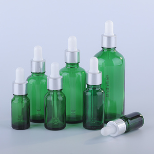 Sang Trọng Ưa Thích Rỗng Thủy Tinh Màu Xanh Lá Cây Tinh Dầu Huyết Thanh Chai 5Ml 10Ml 30Ml 50Ml 100Ml Bơm Lại Thủy Tinh Với Ống Nhỏ Giọt Và Bơm Phun - Product Image 6