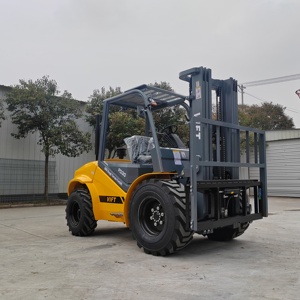 Approbation EPA T4F <span class=keywords><strong>Chariot</strong></span> élévateur tout terrain accidenté 4WD 2WD Extensions de fourches à mât Triplex entièrement gratuites Chargement de 2.5 3.0 3.5 tonnes librement - Product Image 2