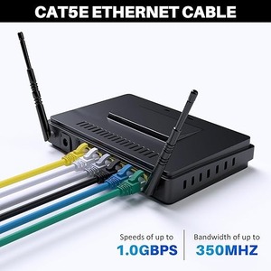 Câble Ethernet Cat5e haute vitesse 1,0 Gbit/s 350 MHz <span class=keywords><strong>RJ45</strong></span> plaqué or Cuivre sans oxygène UTP Garantie 5 ans pour Smart - Product Image 5