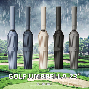 Parapluie de golf droit moderne à 24 baleines, 25 pouces (105 cm de diamètre), semi-automatique, idéal pour la publicité d'entreprise ou les cadeaux - Product Image 2