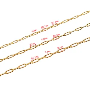 Low Price Tiny Link Chain Stainless Steel Expand Large Hole Chain Jewelry Making Accessories Meter Chains Sell By Roll