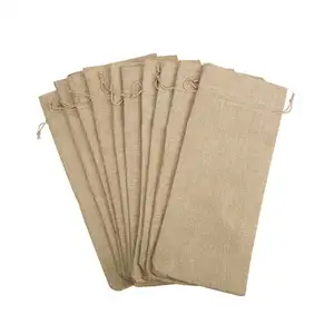 Wholesale Small Size Promotional Hessian Burlap Tote Bags Supplier for Plants Custom Jute Bag