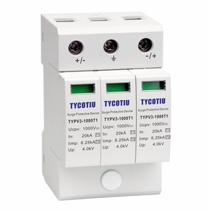 Dispositivo di protezione contro le sovratensioni T1 tipo 1 in materiale plastico T1 dispositivo di protezione contro le sovratensioni 1000V classe I + II classe <span class=keywords><strong>B</strong></span> + <span class=keywords><strong>C</strong></span> 12.5kA - Product Image 3