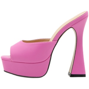2025 New 15cm Sexy Ladies Genuine Leather High Heel Sandals Breathable Non-slip Thick-soled <b>Shoes</b> - Product Image 5