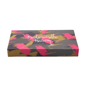 Tùy chỉnh sang trọng <span class=keywords><strong>Macaron</strong></span> sô cô la Hộp quà tặng hình chữ nhật nam châm lật thiết kế dập dập nổi Matt cán giấy/tông - Product Image 2
