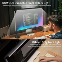 Barra de Luz LED para Monitor de Juegos, Moderna, de Aleación de Aluminio, 3000K-6500K CCT, Brillo Ajustable, Alto CRI 90+, Control Táctil con Perilla