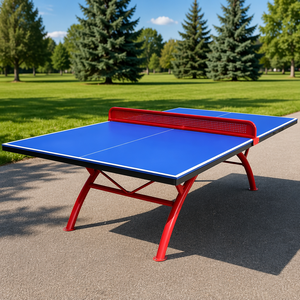 <span class=keywords><strong>Table</strong></span> de tennis de <span class=keywords><strong>table</strong></span> d'extérieur toutes saisons avec structure en acier inoxydable, pieds arqués et rebond de balle uniforme, <span class=keywords><strong>table</strong></span> SMC - Product Image 1