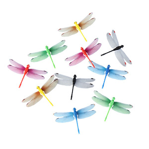 Luminose Libellule Simulate Colorate Fluorescenti Magneti per Frigorifero Accessori <span class=keywords><strong>di</strong></span> Lusso Arte Murale Decorazione Casa - Product Image 5