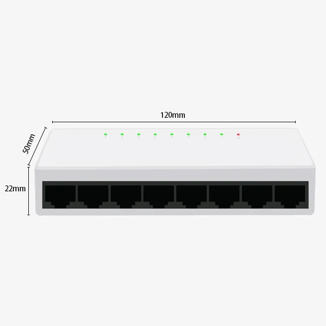 Switch da 100 M a 8 porte PC Desktop da 10/100 Mbps Mini Fast Ethernet LAN RJ45 Switch di rete Hub Plug and Play Splitter di rete