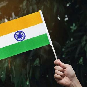 Wholesale Hot Trimming Superior Quality Factory Direct National Hand Held Waving India Indian <b>Flag</b> - Product Image 6