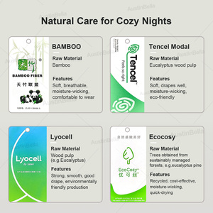 Austin&Bella 	   Set Pigiama <span class=keywords><strong>da</strong></span> <span class=keywords><strong>Donna</strong></span> in Viscosa di Bambù Stampata, Morbida <span class=keywords><strong>Camicia</strong></span> <span class=keywords><strong>da</strong></span> <span class=keywords><strong>Notte</strong></span> <span class=keywords><strong>Lunga</strong></span> in Maglia, Set Loungewear Personalizzati per Donne - Product Image 4