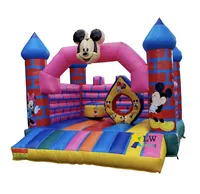 Castillo inflable de Mickey mouse para niños, casa hinchable para saltar