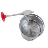 Válvula de Aire Redonda Manual para HVAC, Operada con Manivela, para Ductos de Aire Acondicionado, Control de Volumen de Aire Ajustable, Equipo de Ventilación