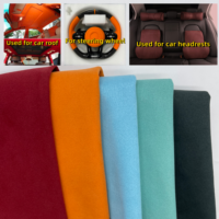 Tissu en microfibre imperméable de 0,75 mm, aspect suède, simili cuir, confortable au toucher, pour volant de voiture, panneau de porte, coussins décoratifs