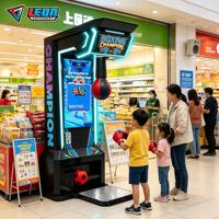 Machine d'arcade double mode Punch et Kick, Testeur de force de boxe commercial, Enregistrement vidéo d'action pour événements de carnaval
