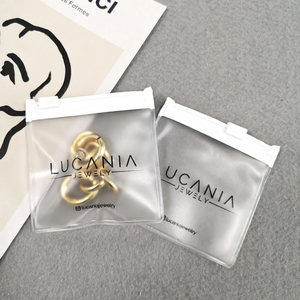 Custom Logo Zipper Jewelry Bags, <b>PVC</b> Accessory Pouches, Dustproof Anti-Oxidation Portable Jewelry Packaging - Product Image 5