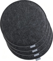 Nouvelle collection 2026 : Coussin de siège rond en feutre texturé pour cuisine et salle à manger, avec mousse à mémoire de forme