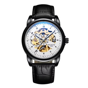 Montre mécanique squelette populaire pour homme, étanche 3 ATM, avec aiguilles lumineuses et design ajouré, style décontracté - Product Image 6