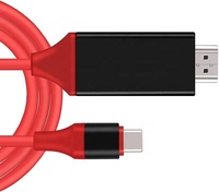 Câbles USB mâle Type C vers mâle HDTV avec HDTV Micro Mini femelle plaqué or 4K Version 2.0 60Hz 3D 1080P 1440p 18Gbps Cordon Câble