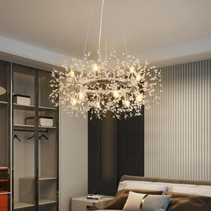 Nordic dining room hanging pendant <b>light</b> creative luxury nordic modern dandelion <b>crystal</b> <b>chandelier</b> - Product Image 2