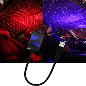 Luz led estrellada para proyector de coche, iluminación de alta calidad con USB, fácil de instalar, con reposabrazos, luz de estrella, luz nocturna decorativa para interior de coche