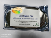 Cable USB NMC-2.5M con Chip FTDI, Cable Null Modem USB a USB para Usar con Redes de PC a PC Mediante Puerto USB, Transferencia de Archivos