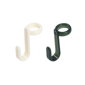 Stackable Clothes Hanger Connecting Hooks For Wardrobe Home Use 1-3kg Load Capacity Irregular Shape Transparent Green Beige - Product Image 5