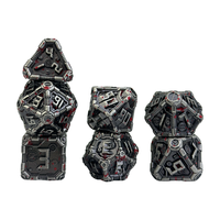 Fabricant de dés DND personnalisés, dés polyédriques Dragon et Donjon RPG, ensemble de dés DND D&D, dés en métal avec poudre flash