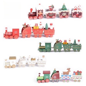 Train de Noël en bois à assembler soi-même, décoration intérieure, cadeau pour enfants, vente en gros - Product Image 5