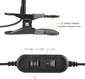 Lámpara <span class=keywords><strong>de</strong></span> abrazadera LED <span class=keywords><strong>de</strong></span> manguera <span class=keywords><strong>de</strong></span> metal con atenuación y tonificación USB Los estudiantes aprenden lámpara <span class=keywords><strong>de</strong></span> abrazadera <span class=keywords><strong>de</strong></span> cabecera - Product Image 3