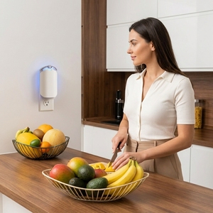 Trappola per insetti volanti Cedar Space Plug-In con luce UV, 1 base e 1 ricarica, senza spray, inodore, 24/7 contro mosche della frutta, zanzare e mosche domestiche - Product Image 5