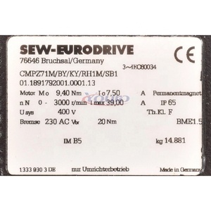มอเตอร์ซิงโครนัส Eurodrive CMPZ71M/BY/KY/RH1M/SB1 ของแท้ใหม่ 100% มีสินค้าในคลัง - Product Image 5