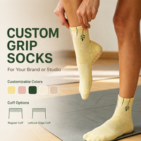 Chaussettes de yoga et de Pilates antidérapantes pour femmes, avec logo tricoté personnalisé, motif cœur, en promotion