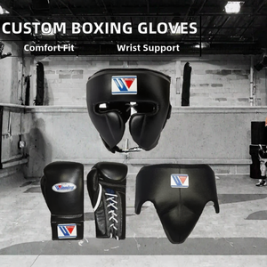 Gants de boxe professionnels personnalisés en similicuir à lacets avec sangle de poignet réglable et fermeture auto-agrippante pour l'entraînement en salle de sport pour adultes - Product Image 2