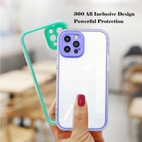 Couleur de gelée à la mode 3 en 1 couverture complète multiway Fundas Para Celular pour Iphone 16 15 Pro Plus Max Protection de couverture de téléphone