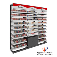 Présentoir de magasin de tabac Armoire Présentoir à cigarettes avec design personnalisé Vente au détail en vente Fer Étagères de magasin de fumée personnalisé