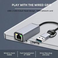 Adaptador de Red USB C a RJ45 Gigabit LAN (1000Mbps), Compatible con MacBook/Pro/Air, Surface Pro, Windows 11/10/8/7, Mac OS