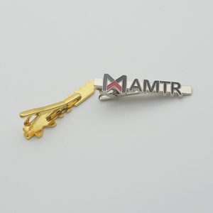 All'ingrosso Logo personalizzato in ottone oro gemelli e fermacravatte per gli uomini perni in metallo timbrato tecnica - Product Image 6