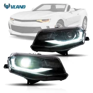 VLAND Lampu Depan Mobil LED Penuh, Lampu Depan Mobil Camaro 2016-2018 untuk Lampu Kepala Chevrolet Camaro