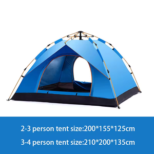 Tente de camping automatique ultra-légère quatre saisons pour 4 personnes, imperméable, à ouverture rapide, pour la randonnée en famille, les pique-niques, la plage et les voyages - Product Image 5