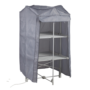 Wholesale 3 Tiers Electric Clothes <strong>Drying</strong> <strong>Rack</strong> Laundry Heated Clothes Airer Tower Dryer Floor Standing High Level Aluminum Alloy - Product Image 6
